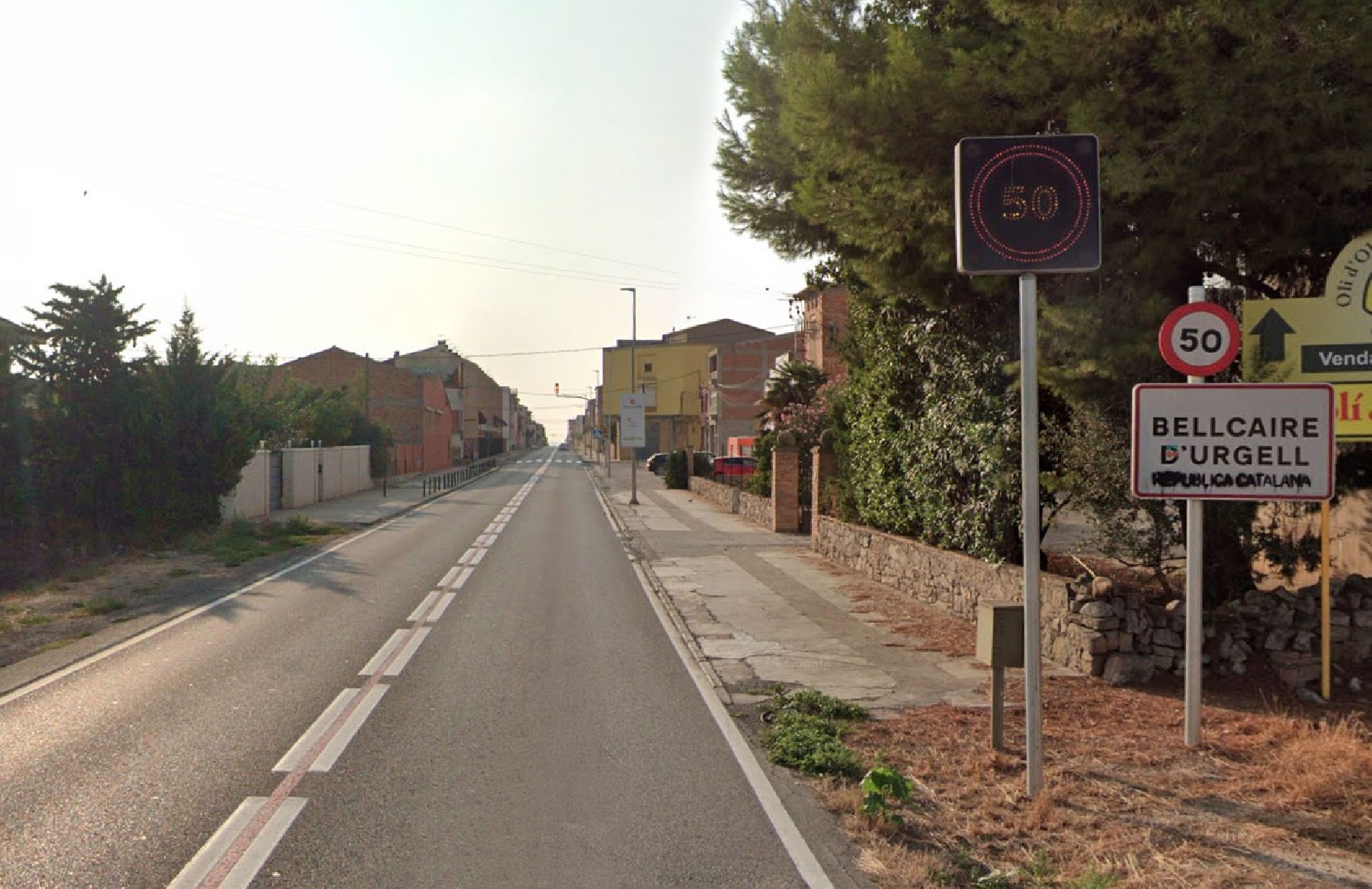 Entrada a Bellcaire d'Urgell per la C-53 - Foto: Google