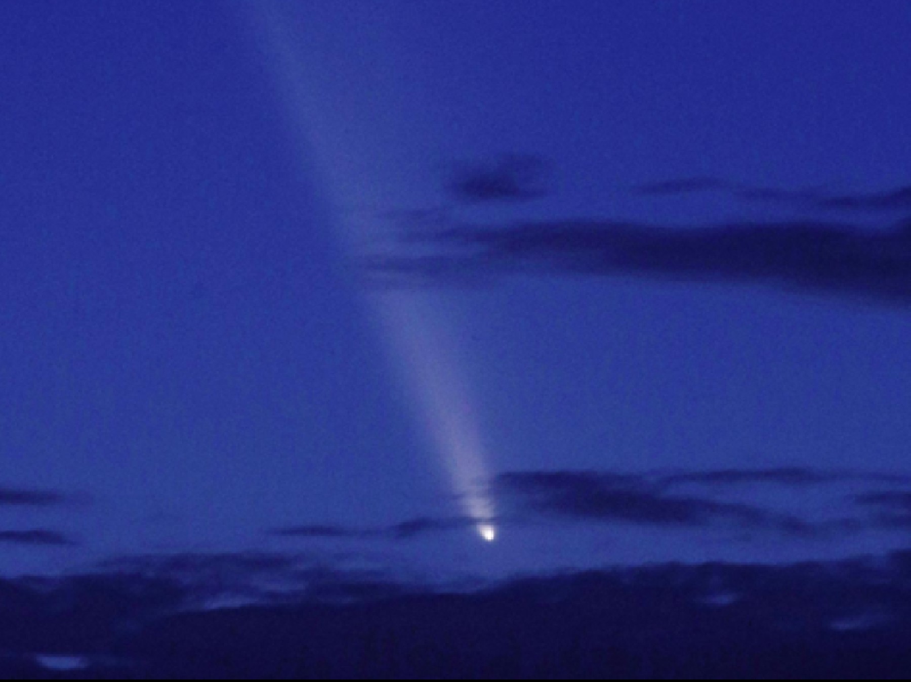 El 'cometa del segle' vist des del Parc Astronmic del Montsec. Foto: Daniel Rodriguez Struve.