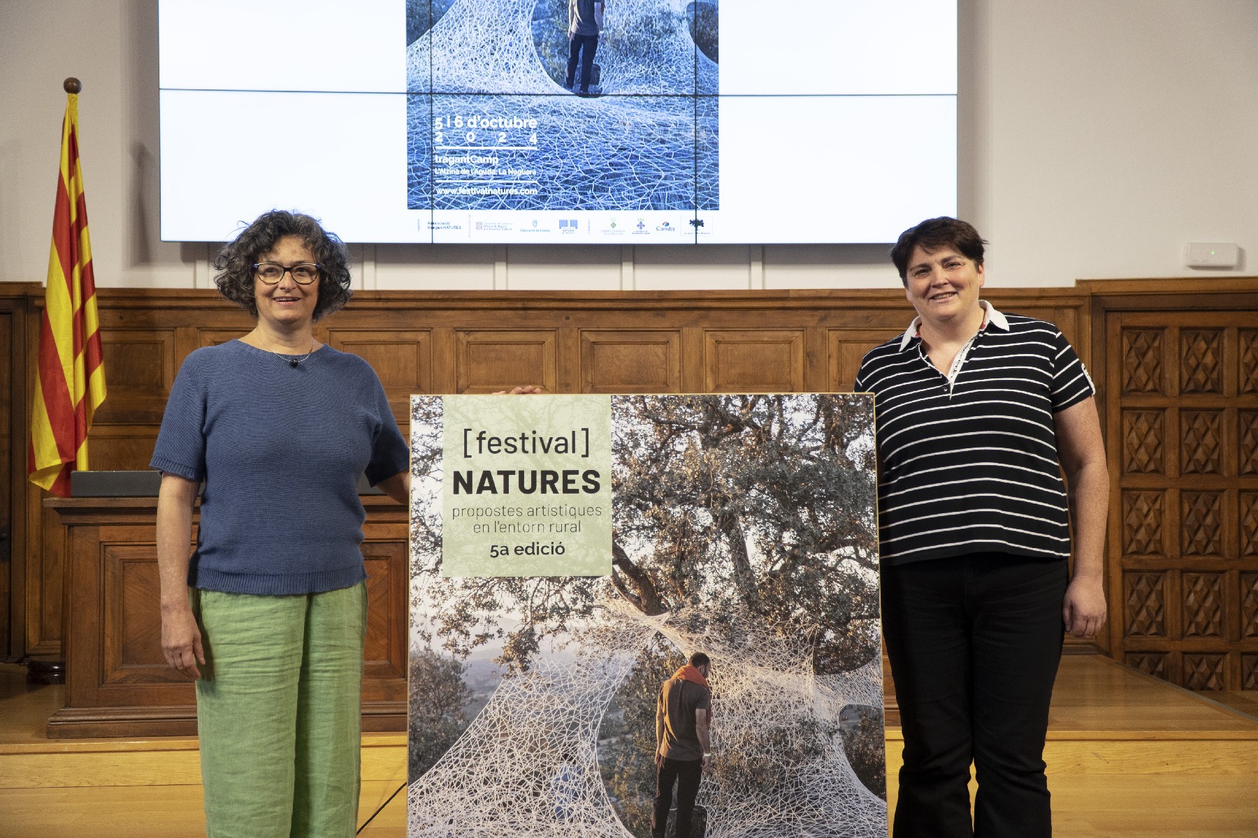 La directora del [Festival] NATURES, Olga Tragant, i la vicepresidenta de l'IEI, Estefania Rufach, en la presentaci de la 5a edici. FOTO Anna Requena