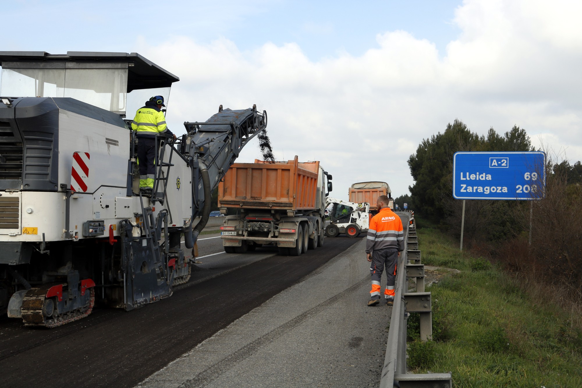 Imatge de les obres d'emergència