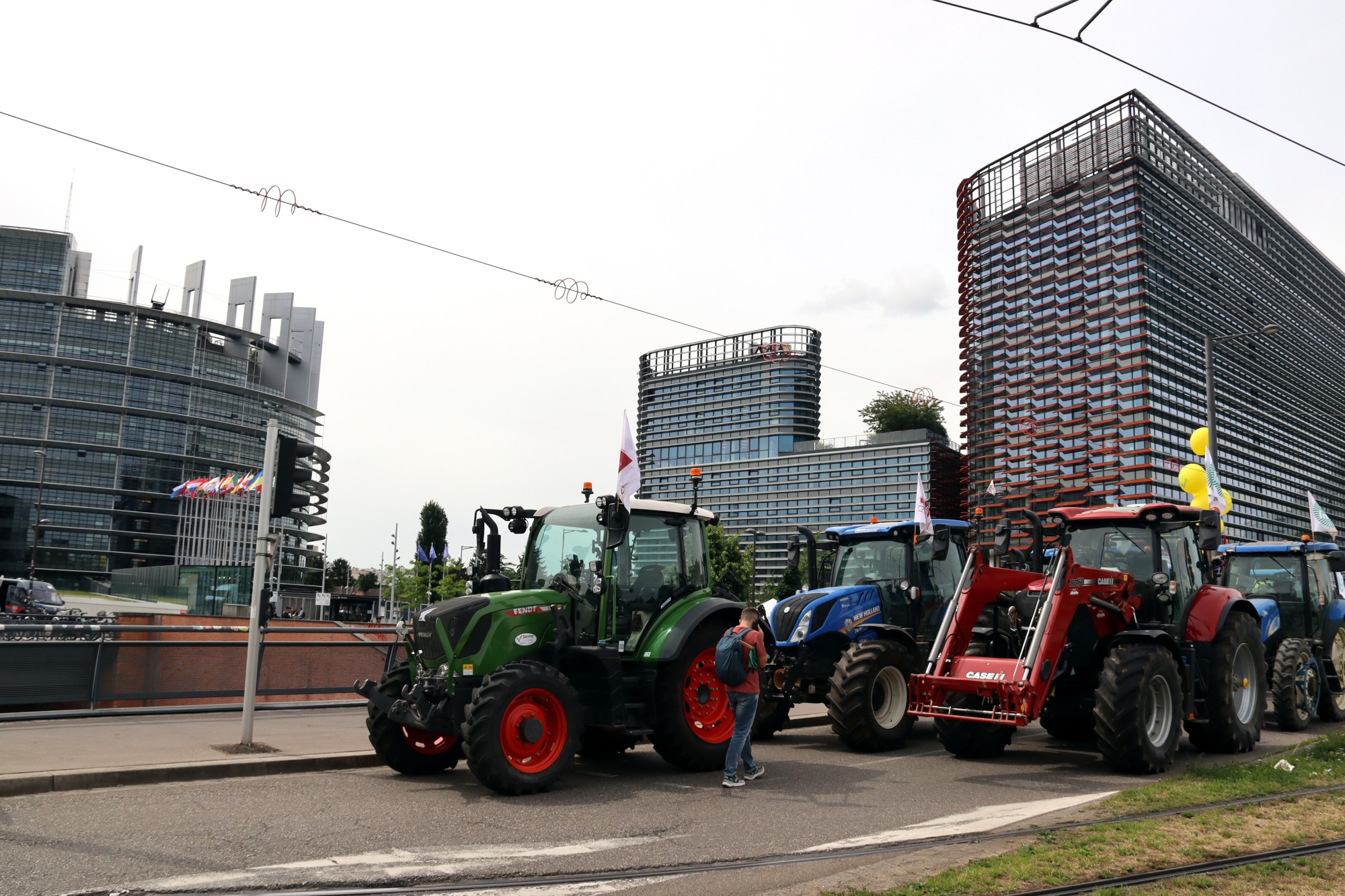 Tracors davant del Parlament Europeu