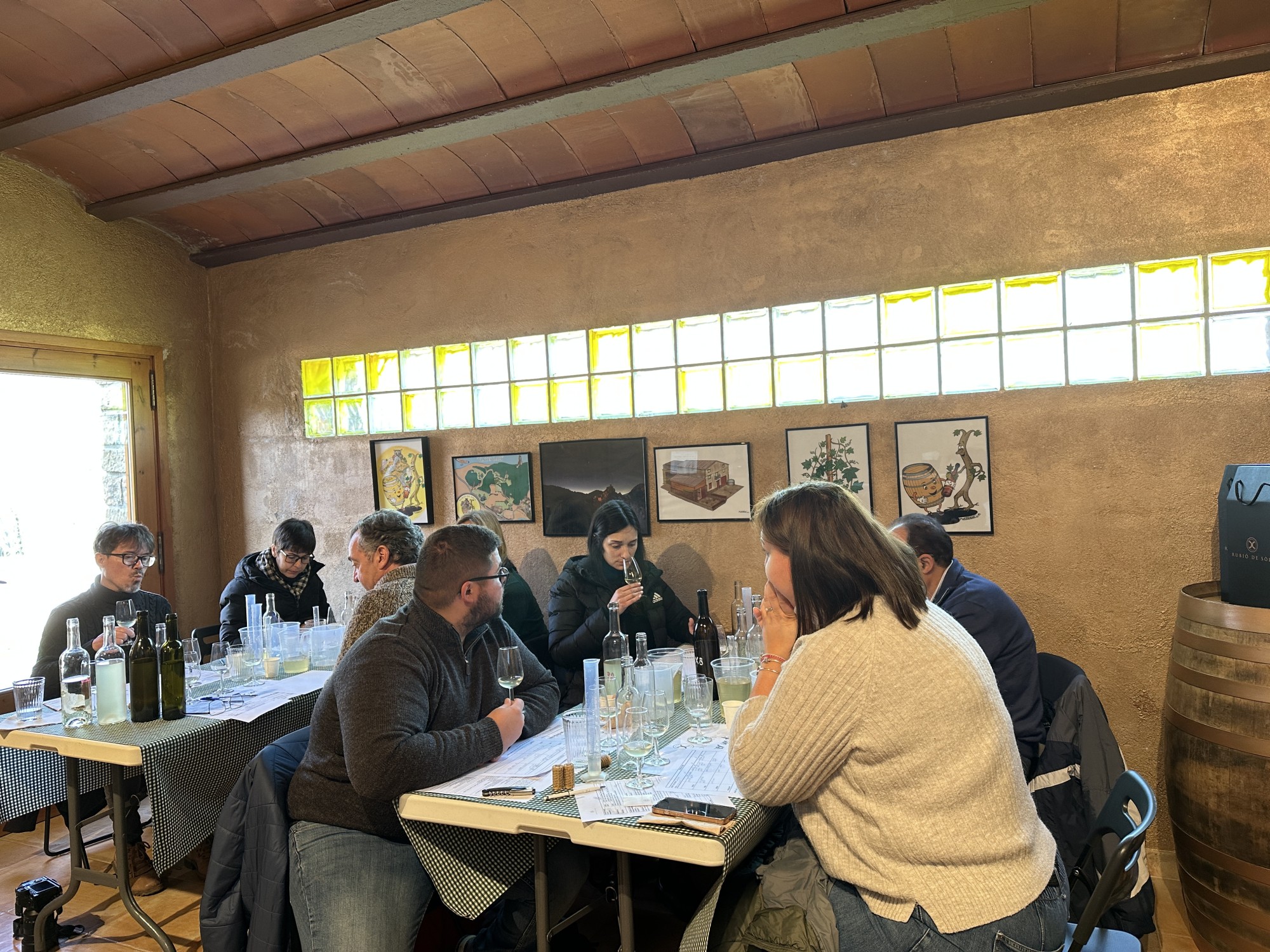 Visitants al celler Rubió de Sols - Arxiu