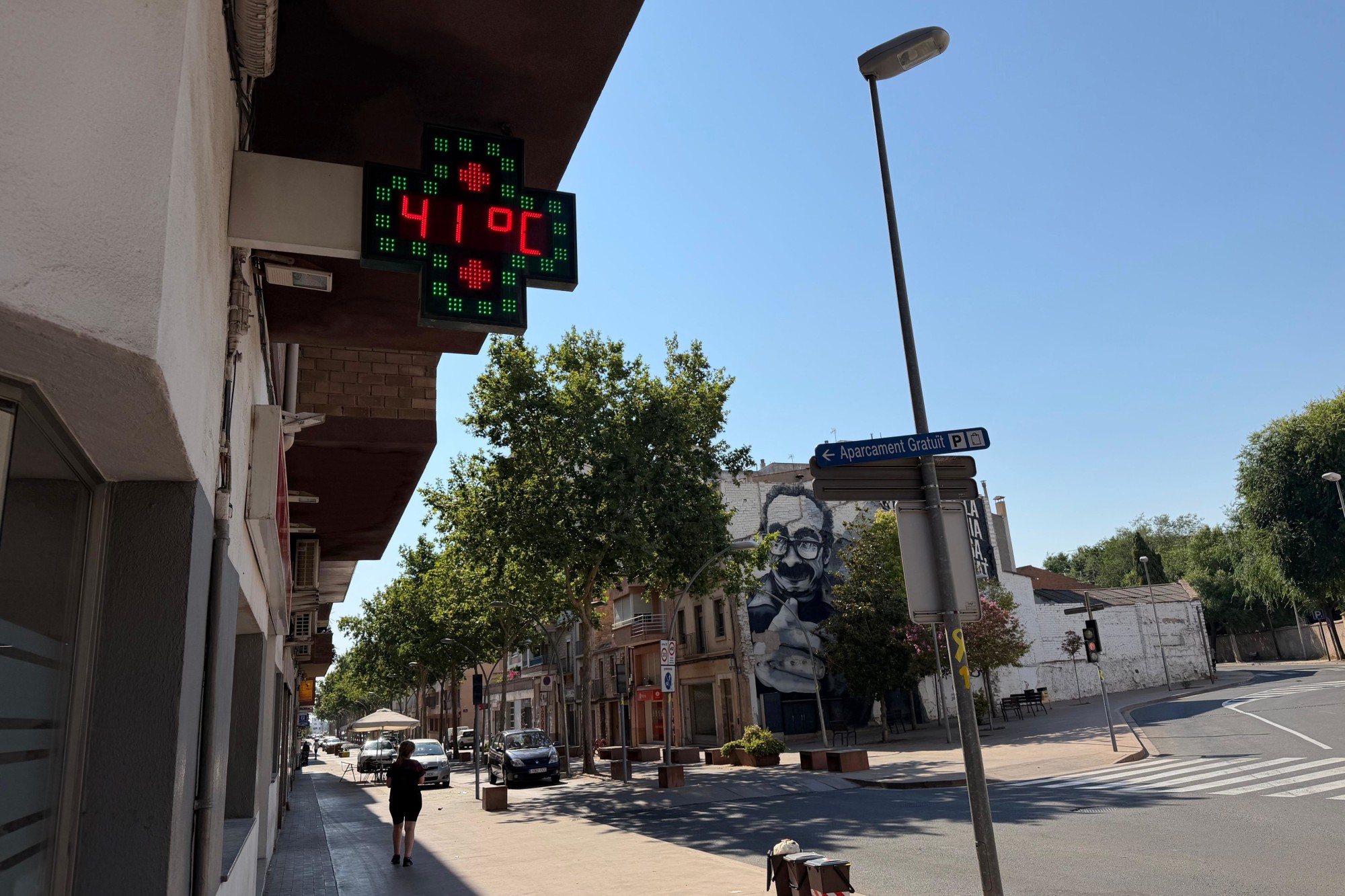 Termometre marcant 41 graus a Tàrrega - ACN