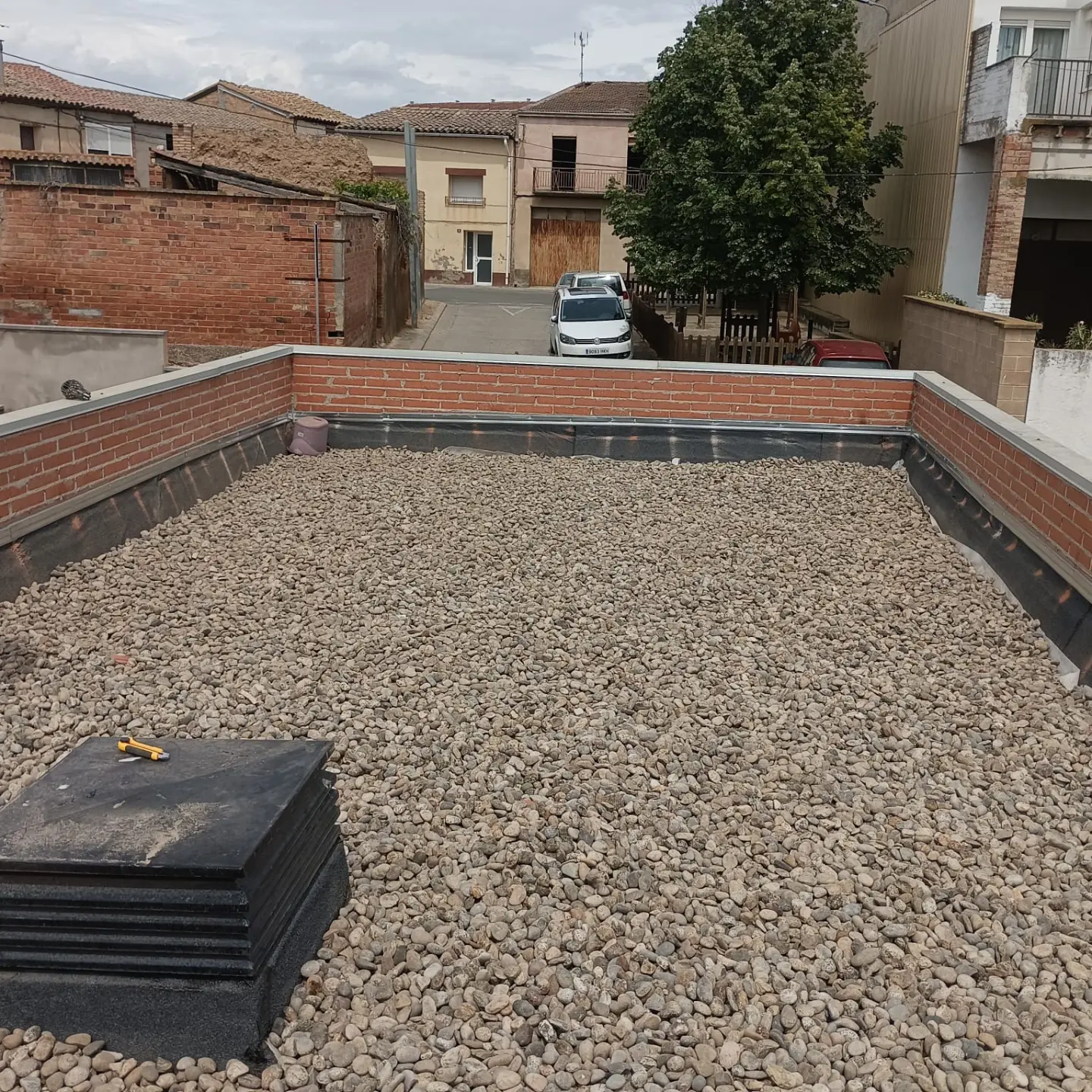 Teulada de l'equipament reparada