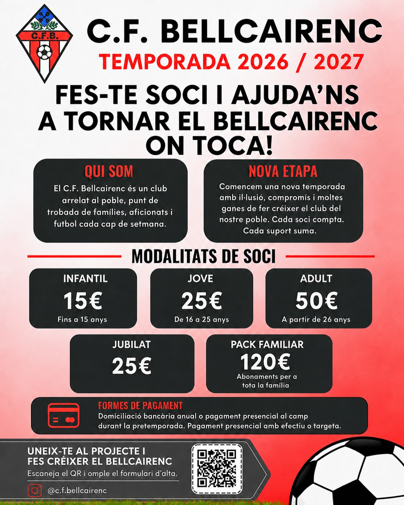 Campanya de socis C.F. Bellcairenc 2026-27