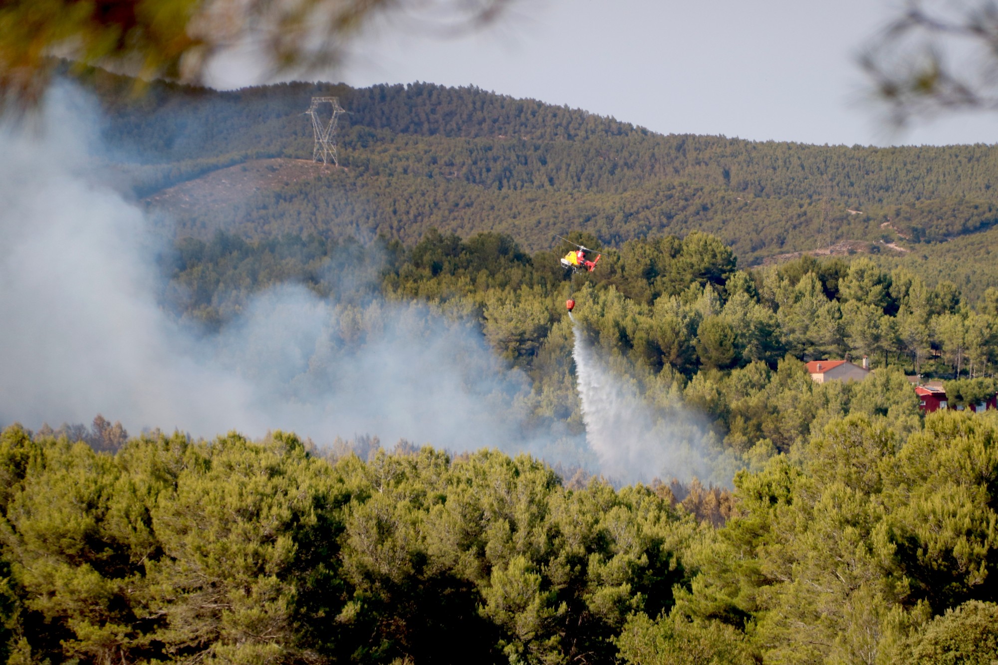 Helicopter en un incendi