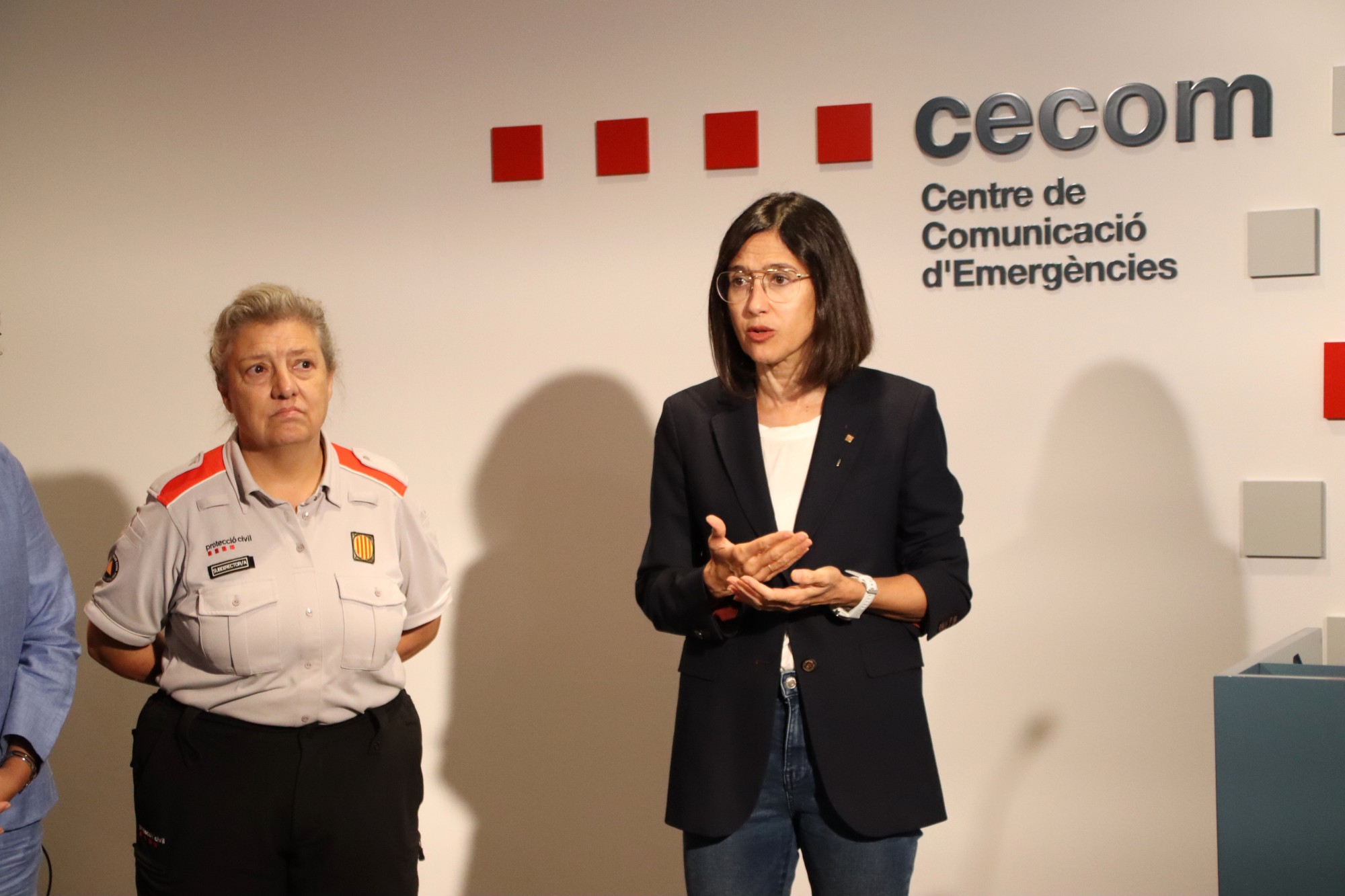 Núria Parlon al centre d'emergències